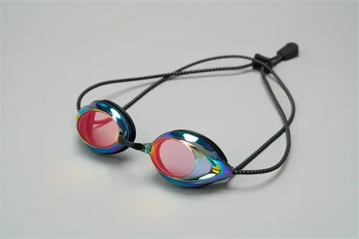 New Swimming Goggles Rope Head with Bright Color Electroplated Waterproof and Anti-Fog Goggles Adult Outdoor Swimming Glasses
