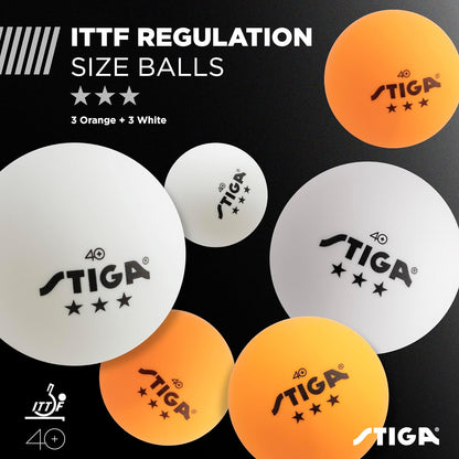 Performance 2 or 4 Player Table Tennis Set – USATT Approved Rackets and 3-Star Balls – 5-Ply Blade & Flared Handle – Perfect for Skill Development